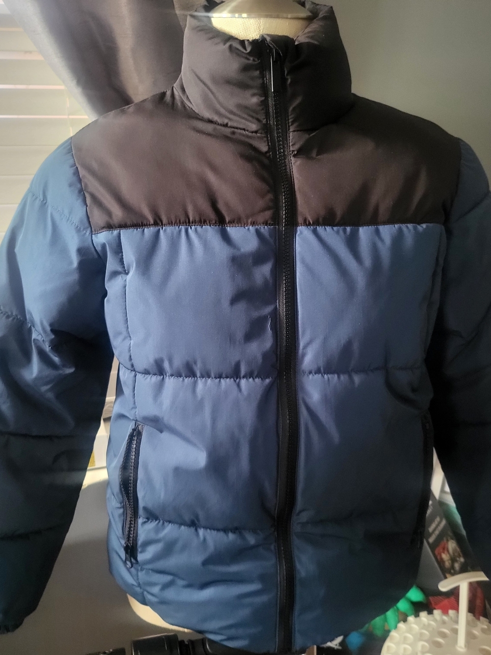 Primark Blue and Black Kids Puffer Jacket